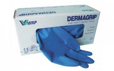 Перчатки Dermagrip M (7-8 р-р) текстурированные 2-го хлорирования