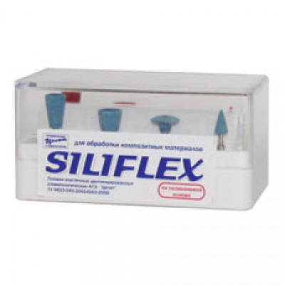 Головки полировальные Siliflex, набор 8 шт., (силиконовые, СК12, СК13, СК14, СК15)